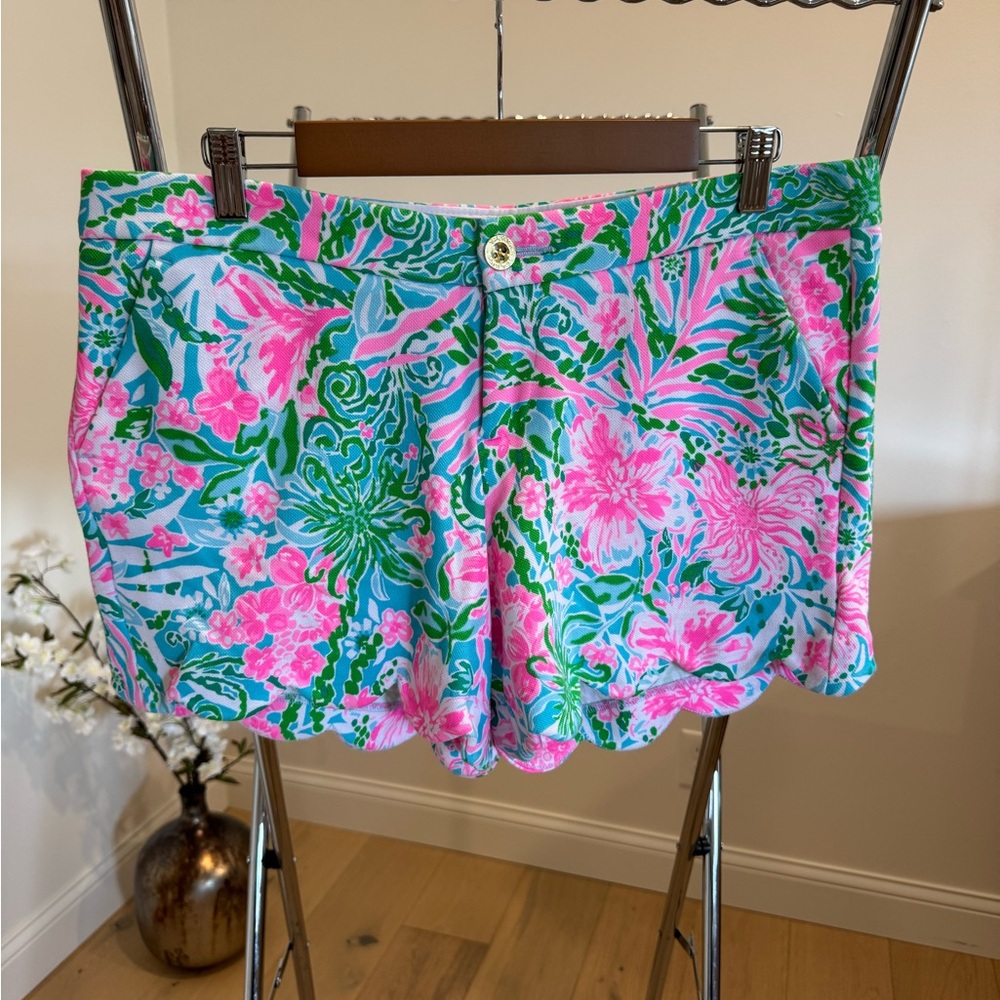 Lilly Pulitzer Buttercup Knit Shorts - Amalfi Blue. Size 10